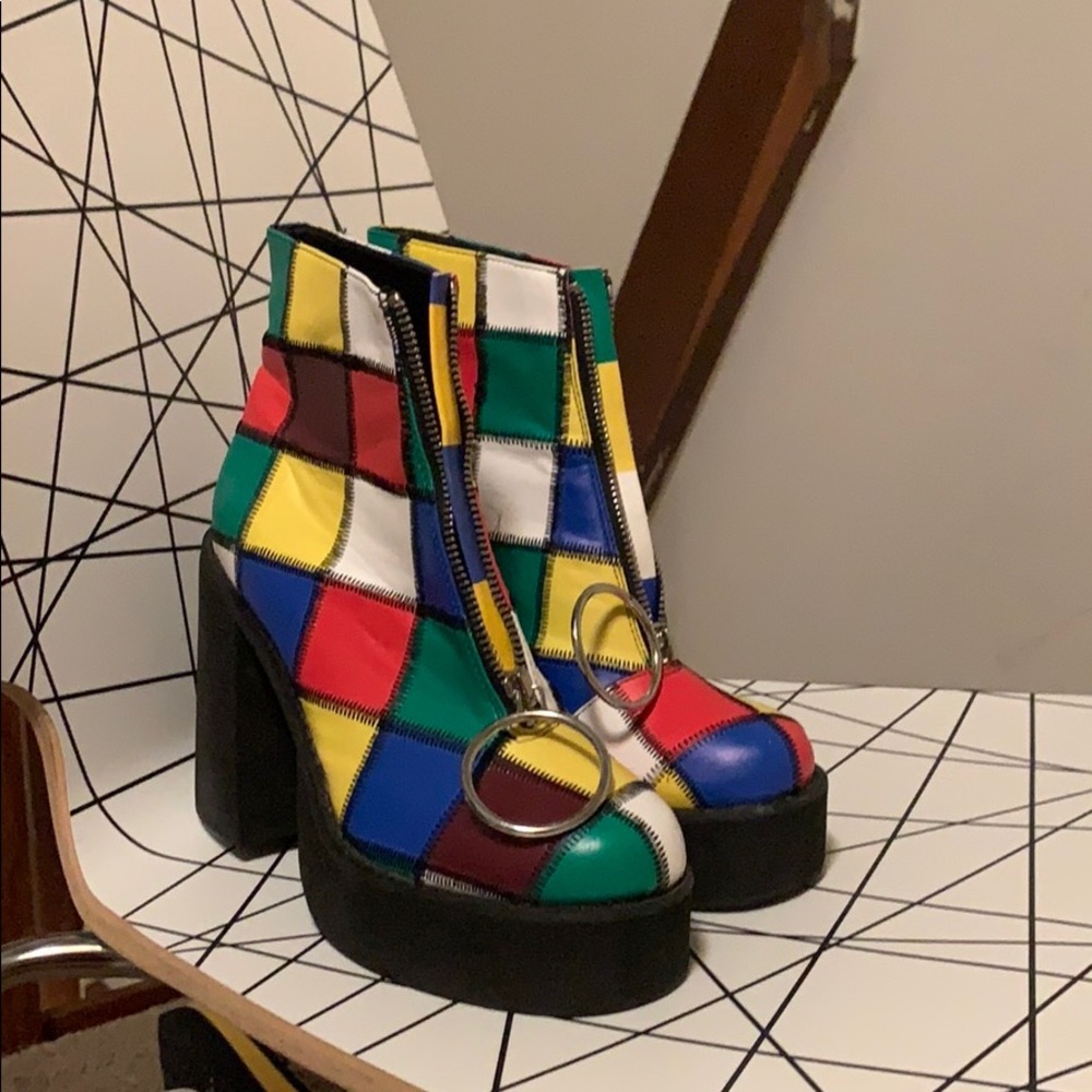 Current mood patchwork boots